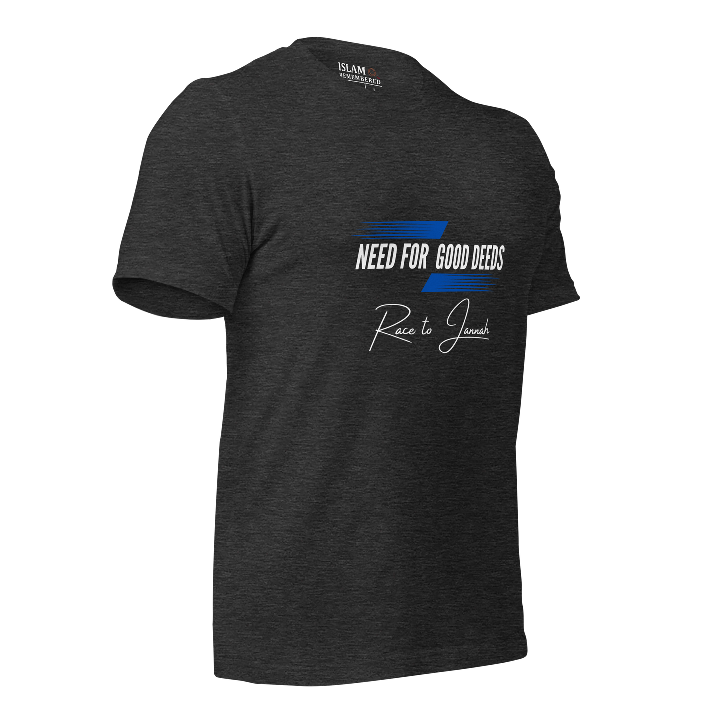 ADULT T-Shirt - NEED FOR GOOD DEEDS - White/Blue