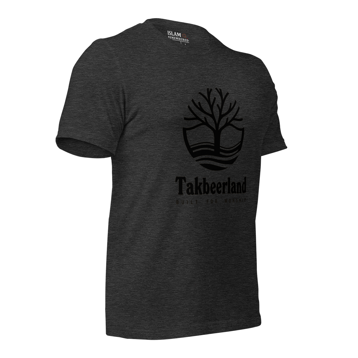 ADULT T-Shirt - TAKBEERLAND FULL LOGO (Centered/Large) - Black