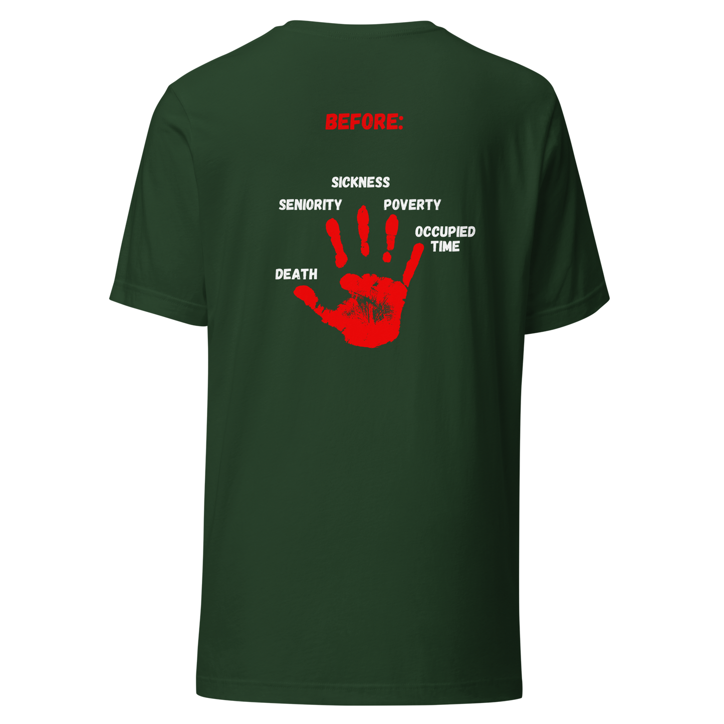 WOMEN's T-Shirt - ADVANTAGE BEFORE (Front/Back) - Green/White