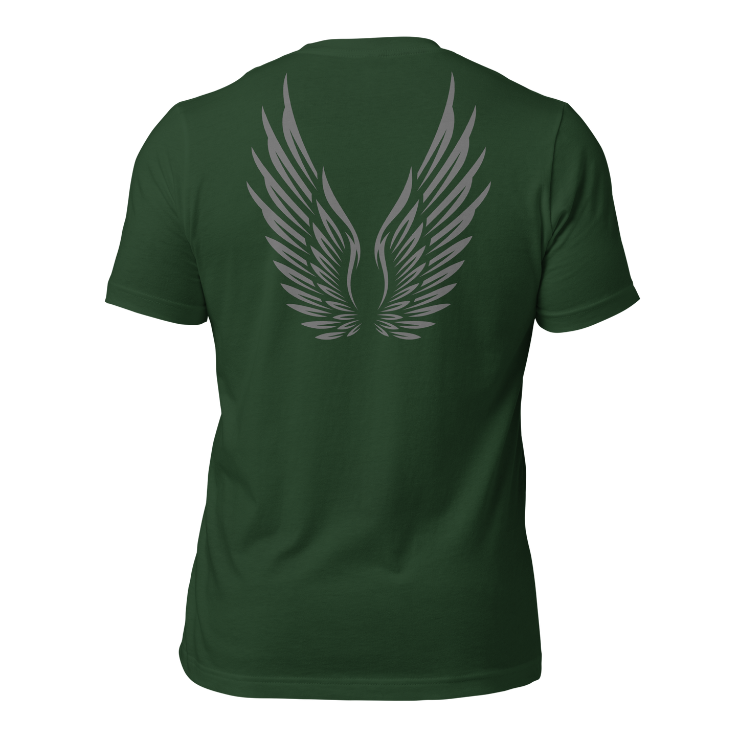 ADULT T-Shirt - RISE OF UMMAH (Large Back Wings) - Silver/White
