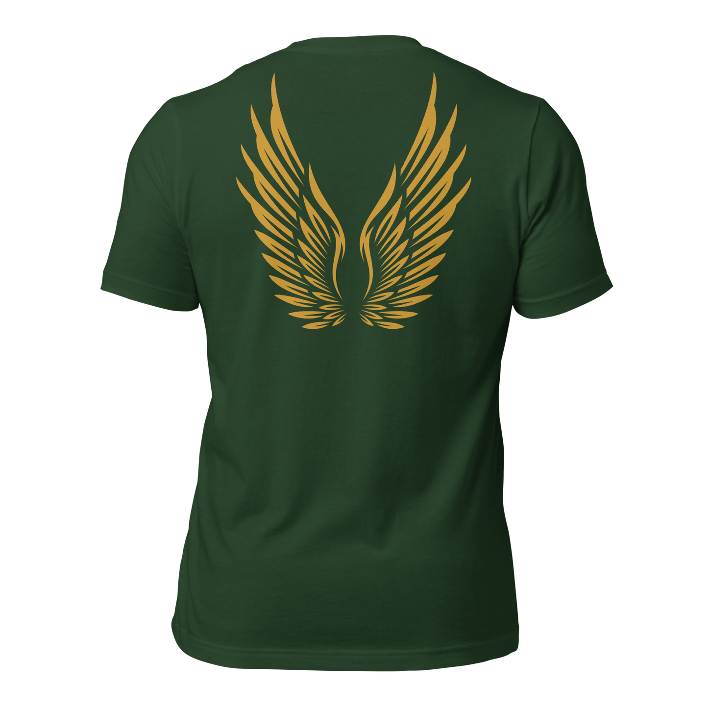 ADULT T-Shirt - RISE OF UMMAH (Large Back Wings) - Gold/White