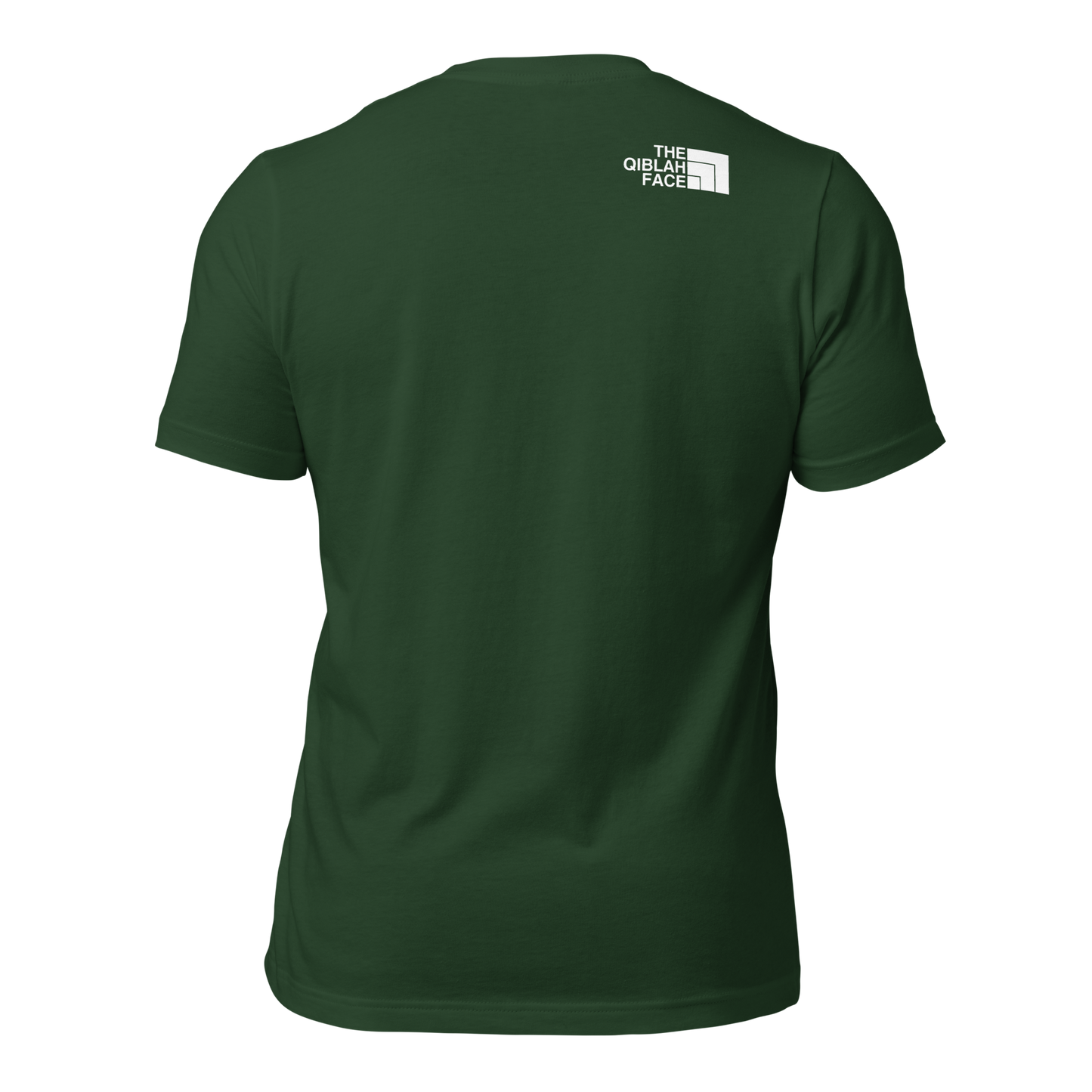 ADULT T-Shirt - THE QIBLAH FACE (Small Logo Front/Back) - White