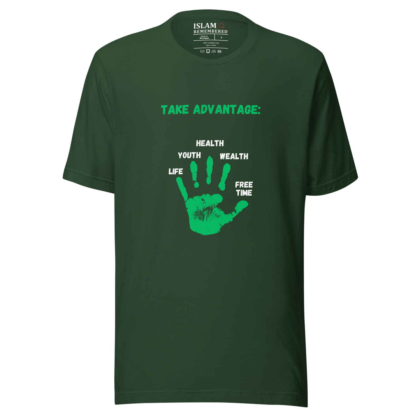 WOMEN's T-Shirt - ADVANTAGE BEFORE (Front/Back) - Green/White