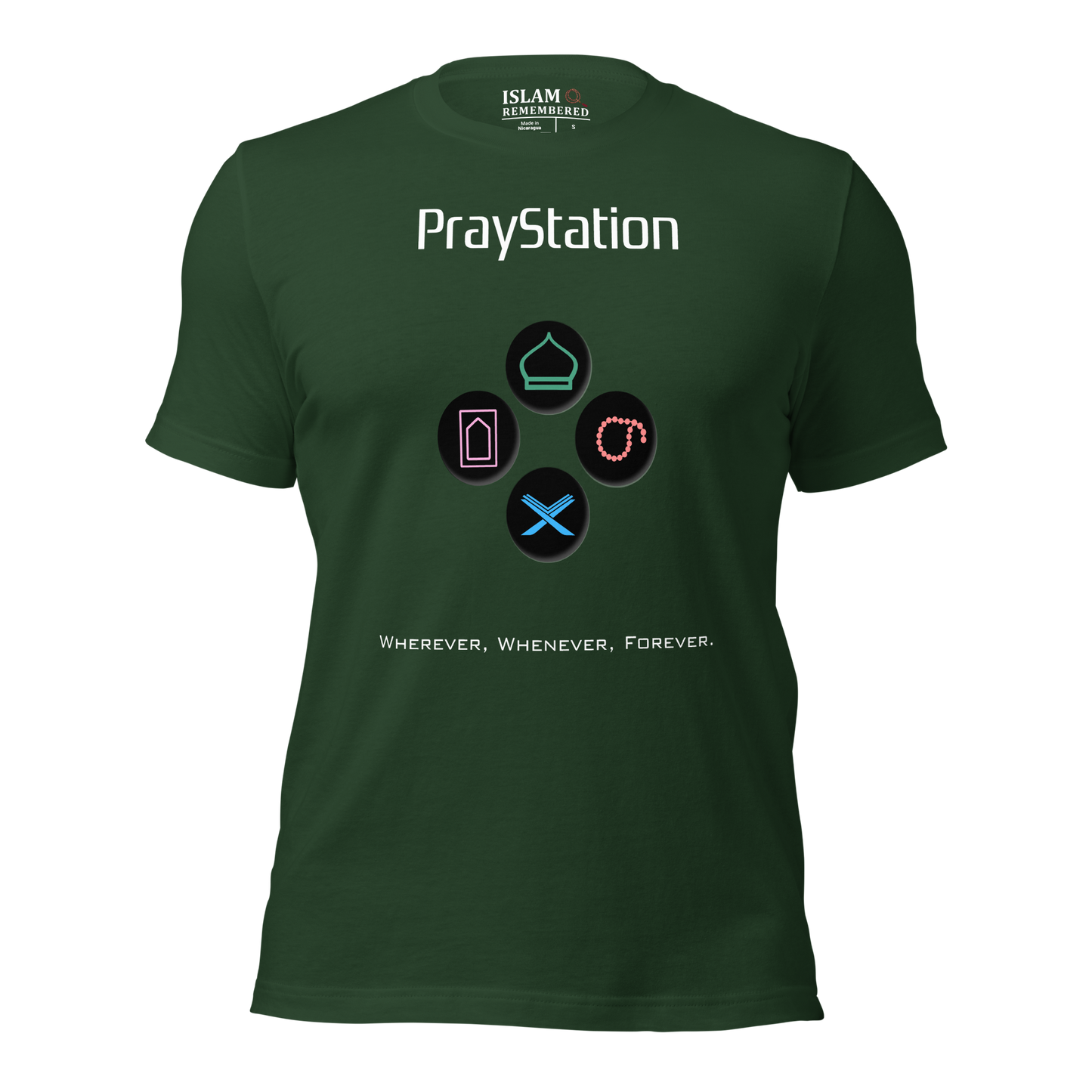 ADULT T-Shirt - PRAYSTATION (Medium/Front/Back) - White