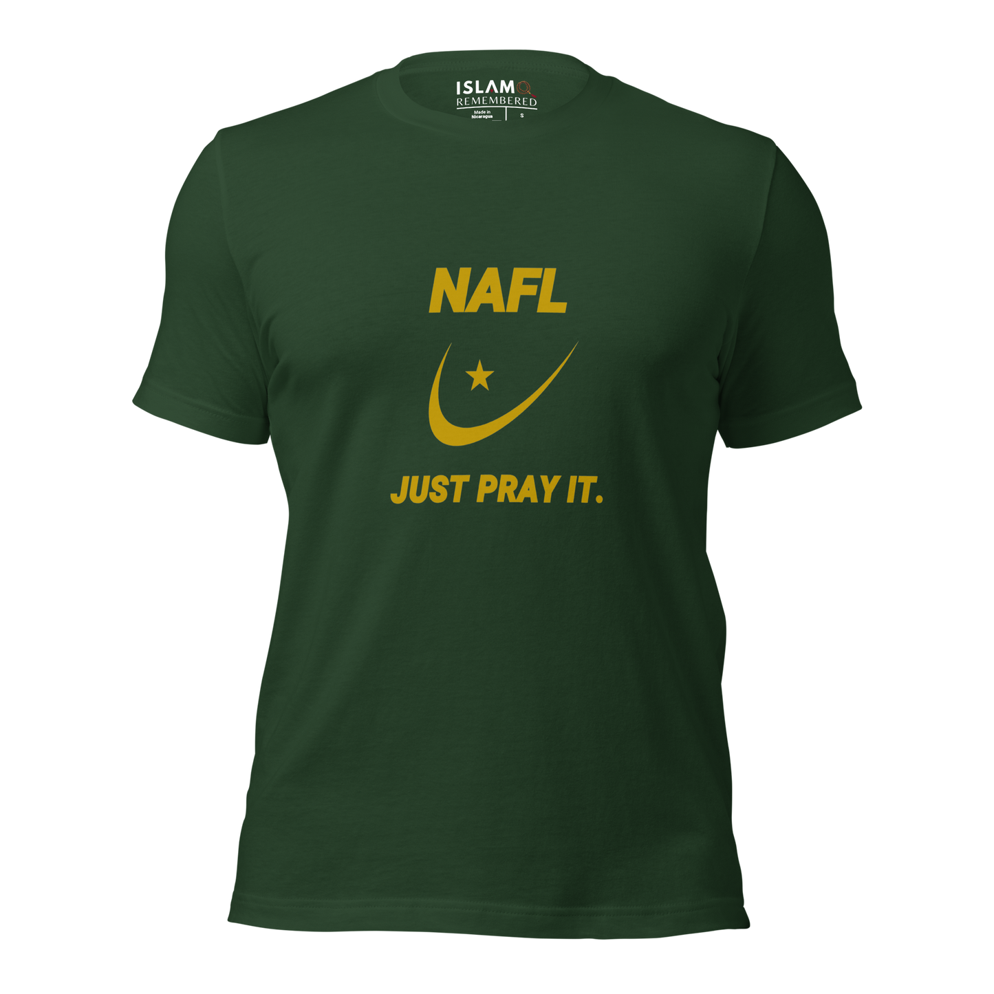 ADULT T-Shirt - NAFL JUST PRAY IT w/ Logo - Gold