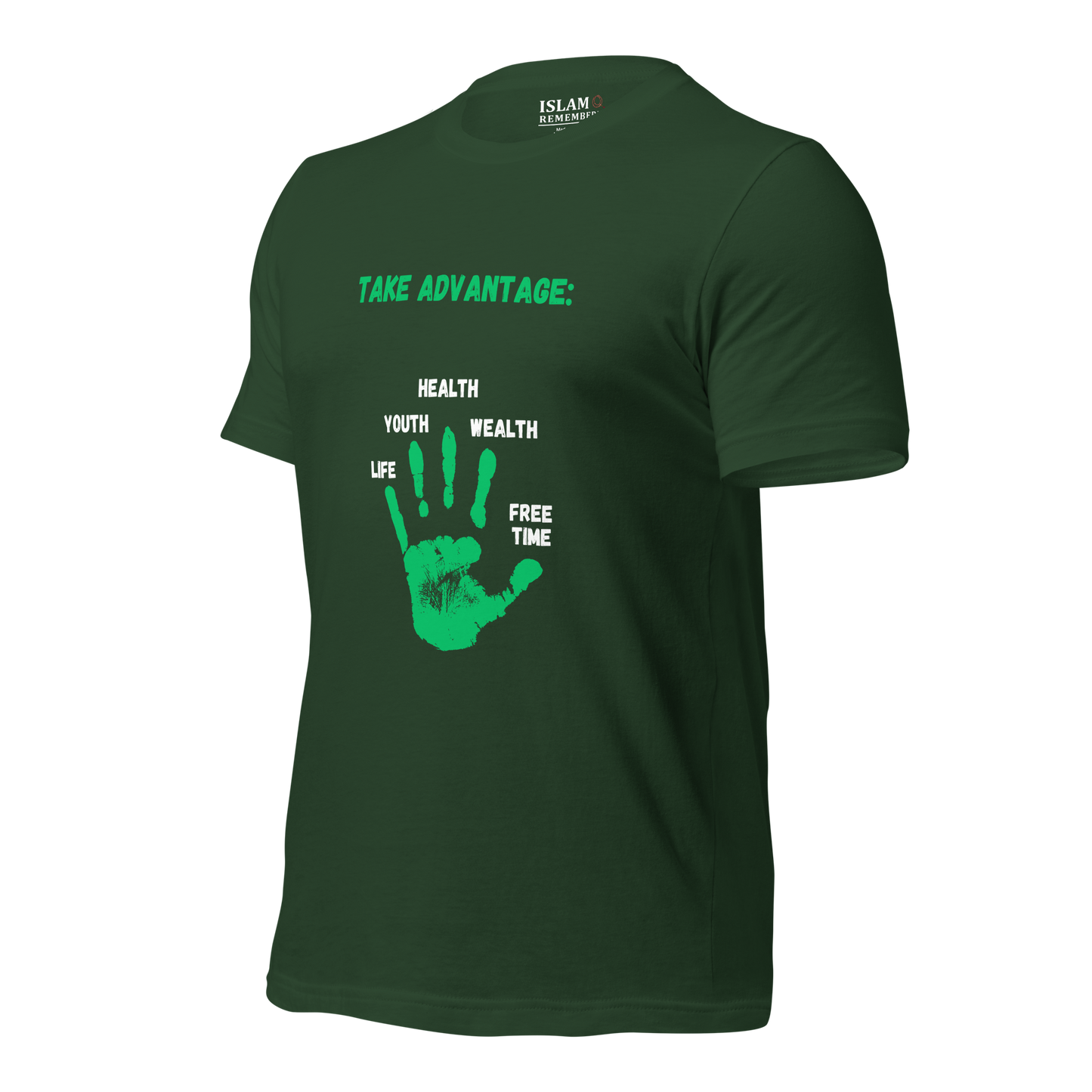 ADULT T-Shirt - ADVANTAGE BEFORE (Front/Back) - Green/White