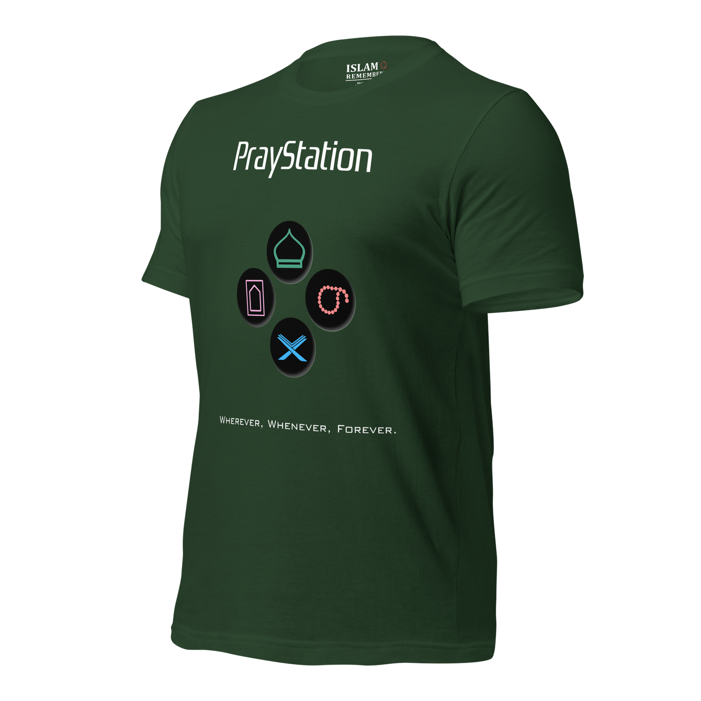 ADULT T-Shirt - PRAYSTATION (Medium/Front/Back) - White