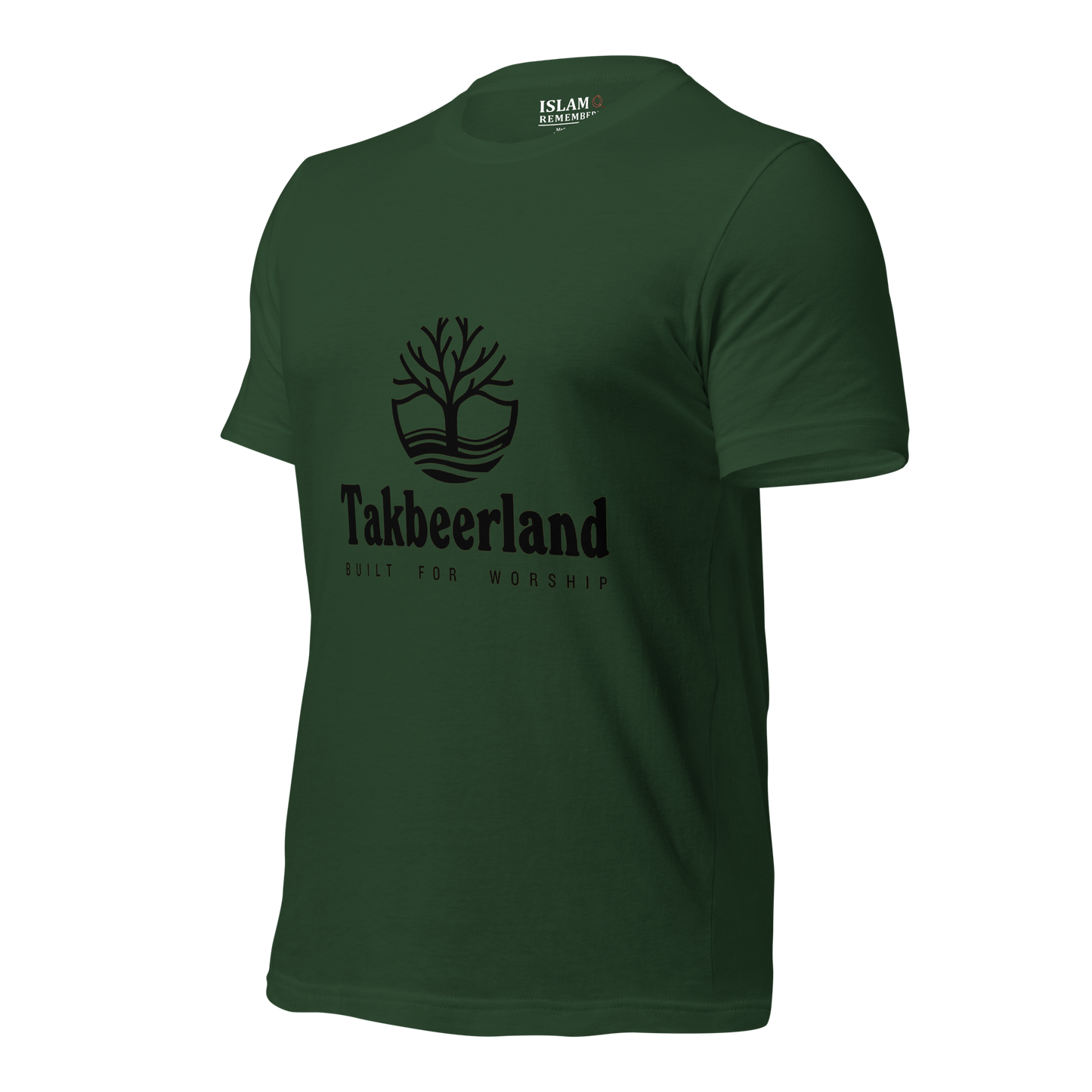ADULT T-Shirt - TAKBEERLAND FULL LOGO (Centered/Medium) - Black