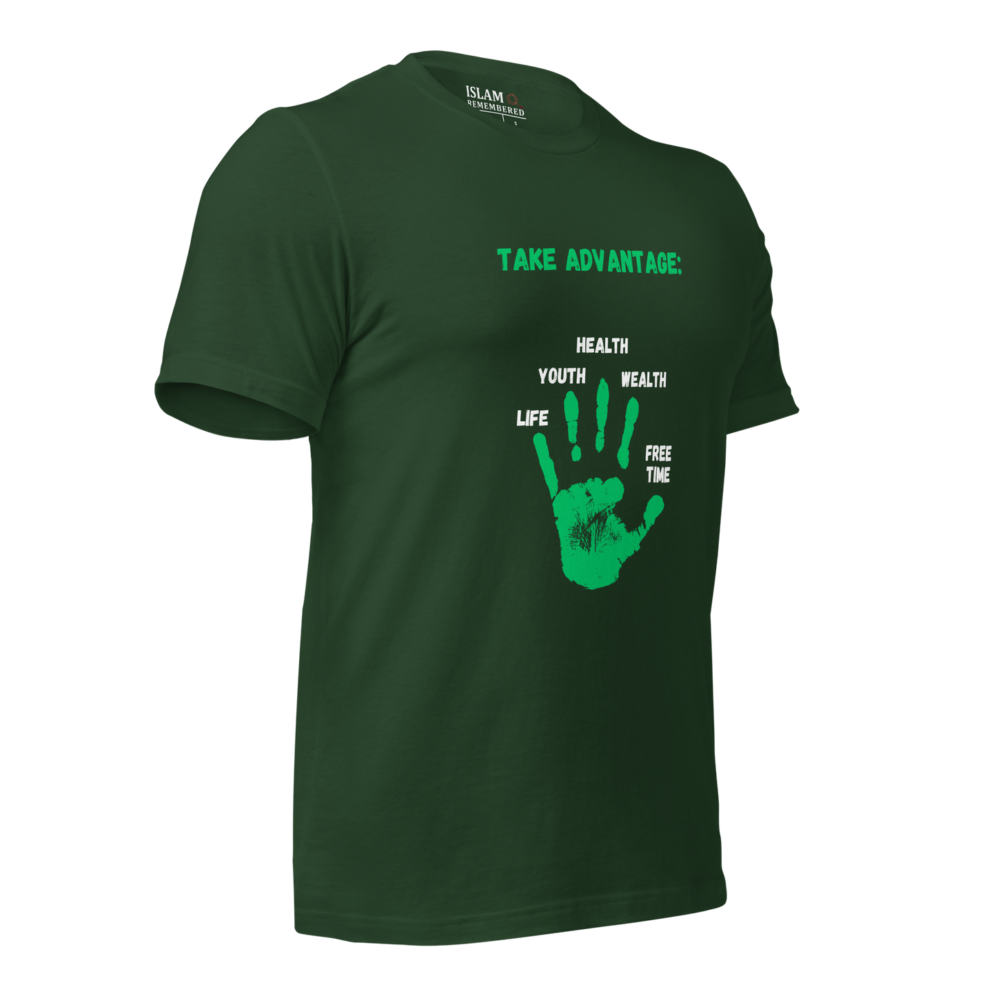 ADULT T-Shirt - ADVANTAGE BEFORE (Front/Back) - Green/White