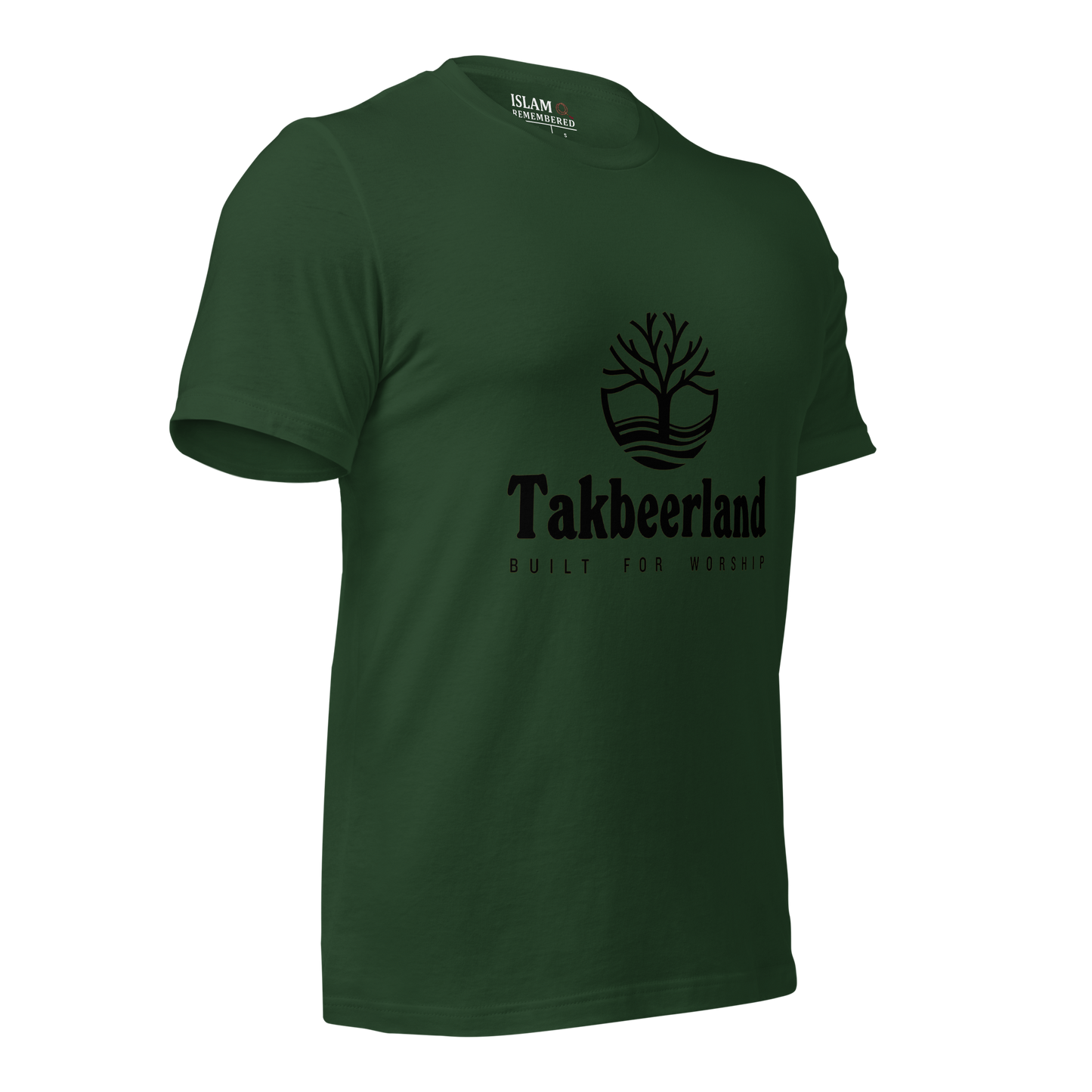 ADULT T-Shirt - TAKBEERLAND FULL LOGO (Centered/Medium) - Black
