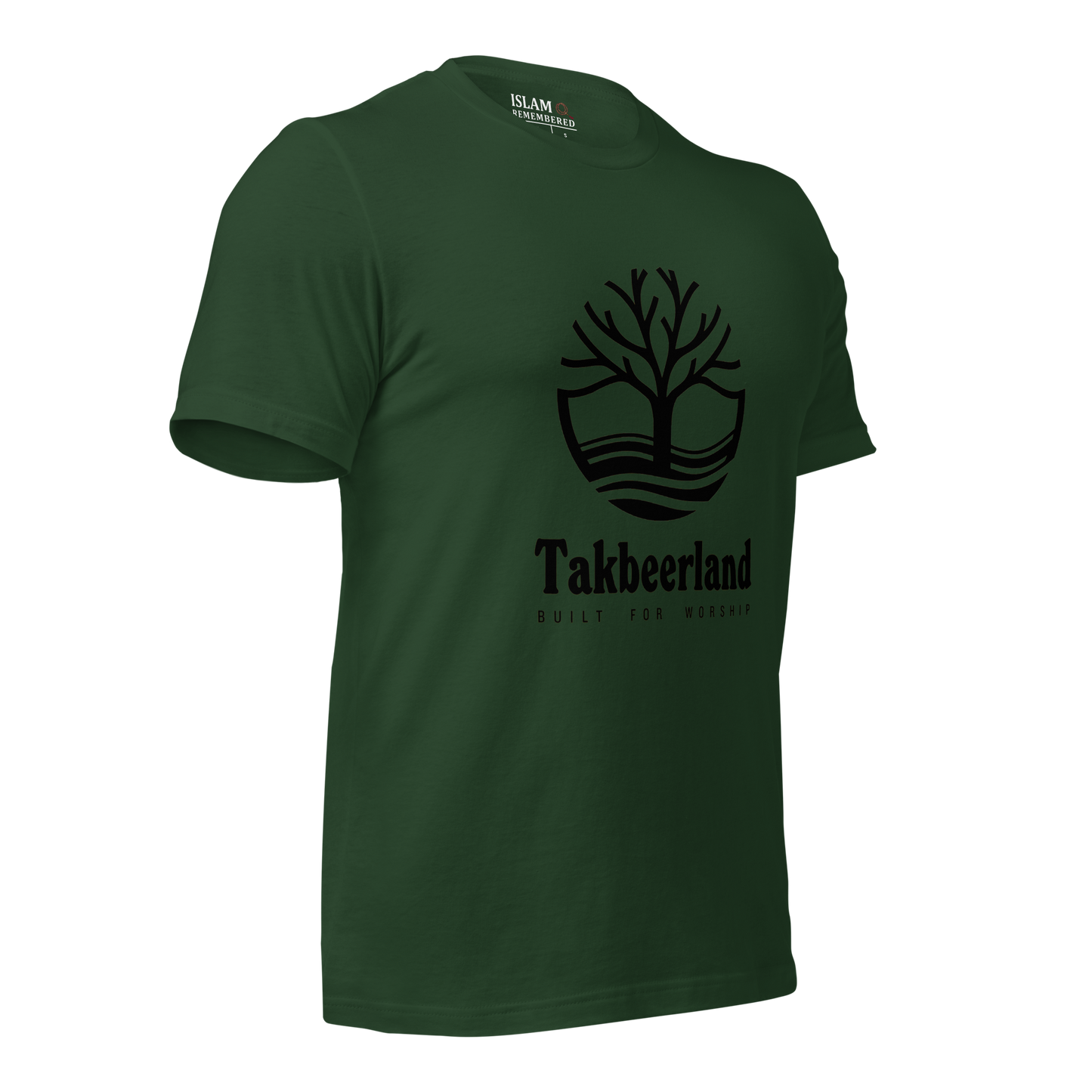 ADULT T-Shirt - TAKBEERLAND FULL LOGO (Centered/Large) - Black