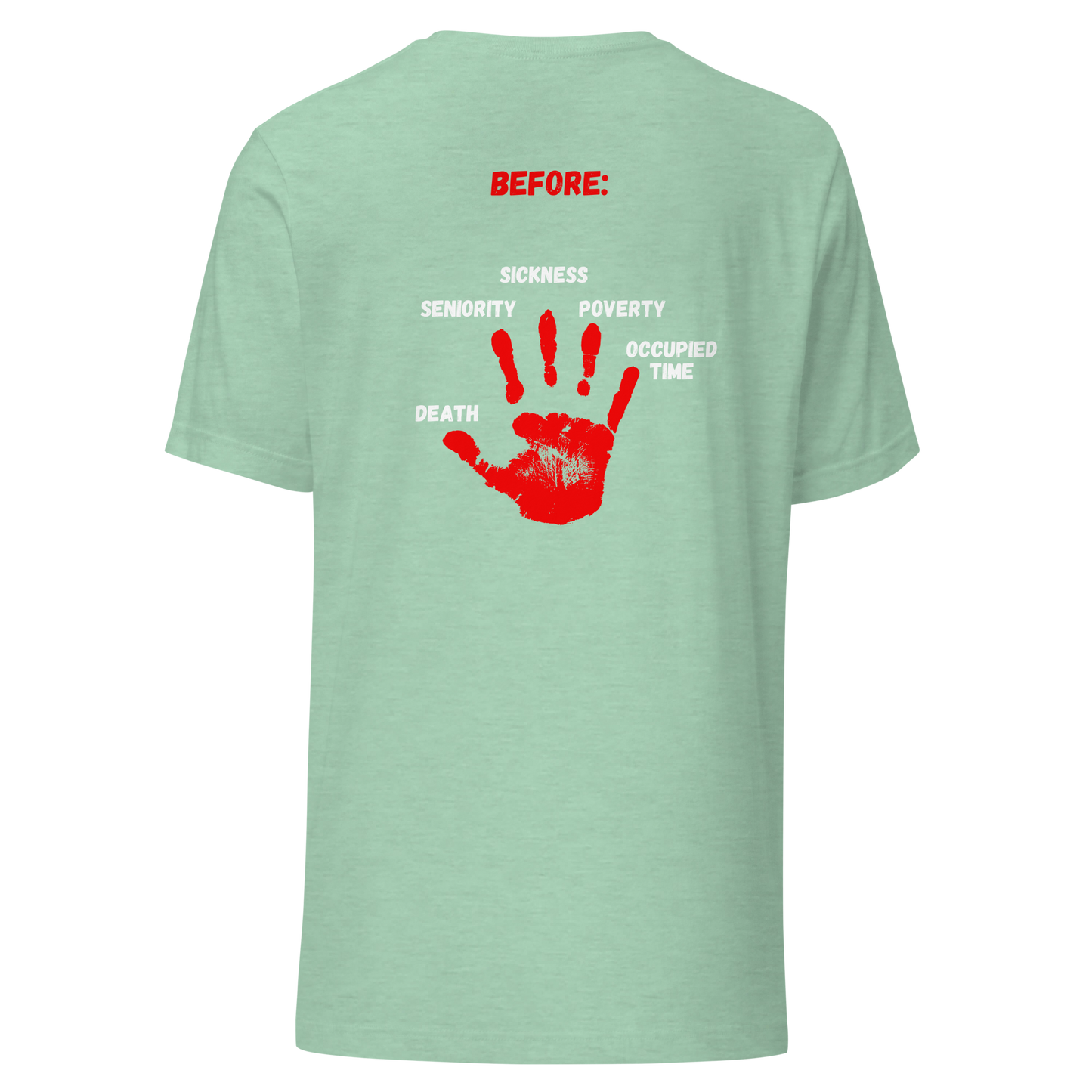 WOMEN's T-Shirt - ADVANTAGE BEFORE (Front/Back) - Green/White