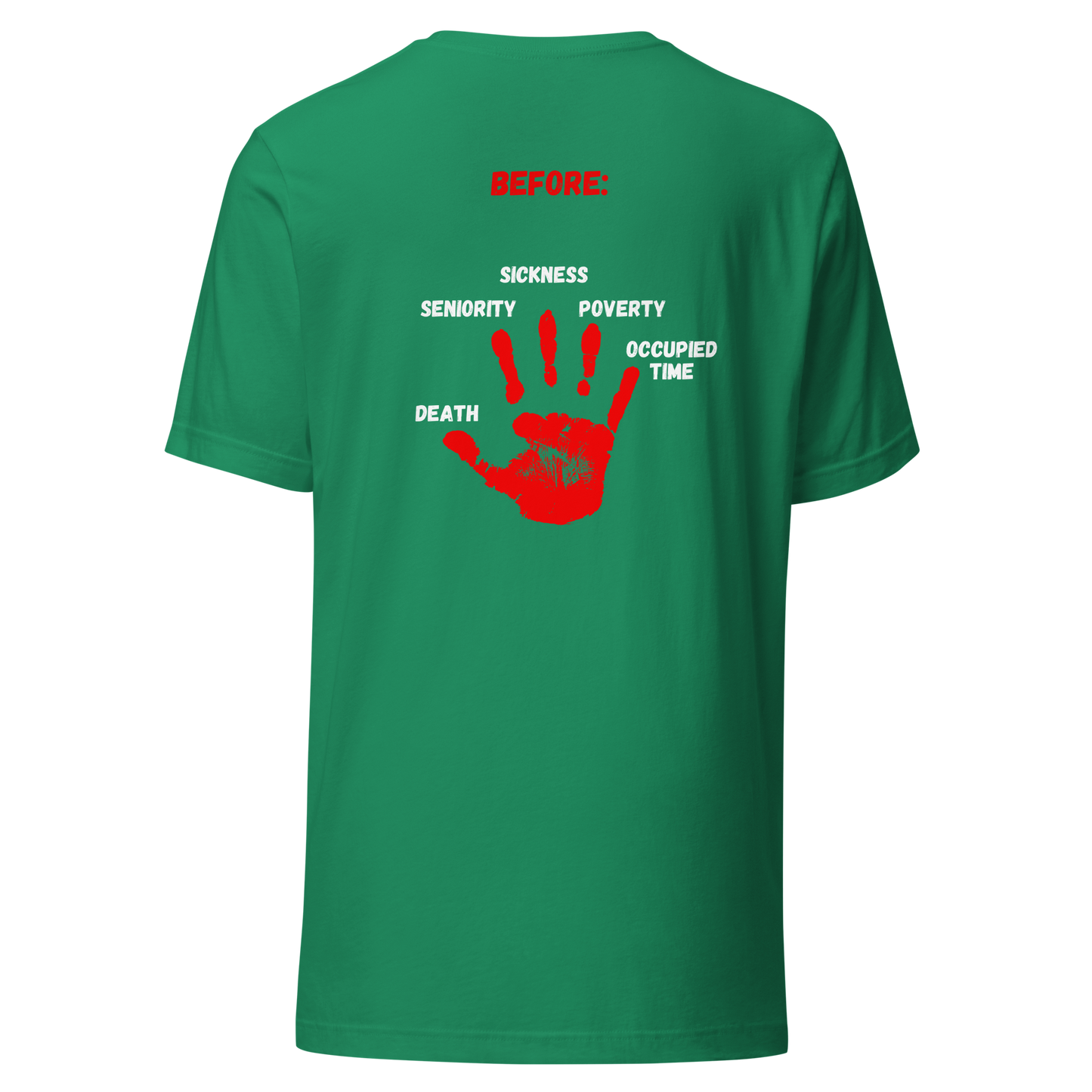 WOMEN's T-Shirt - ADVANTAGE BEFORE (Front/Back) - Green/White