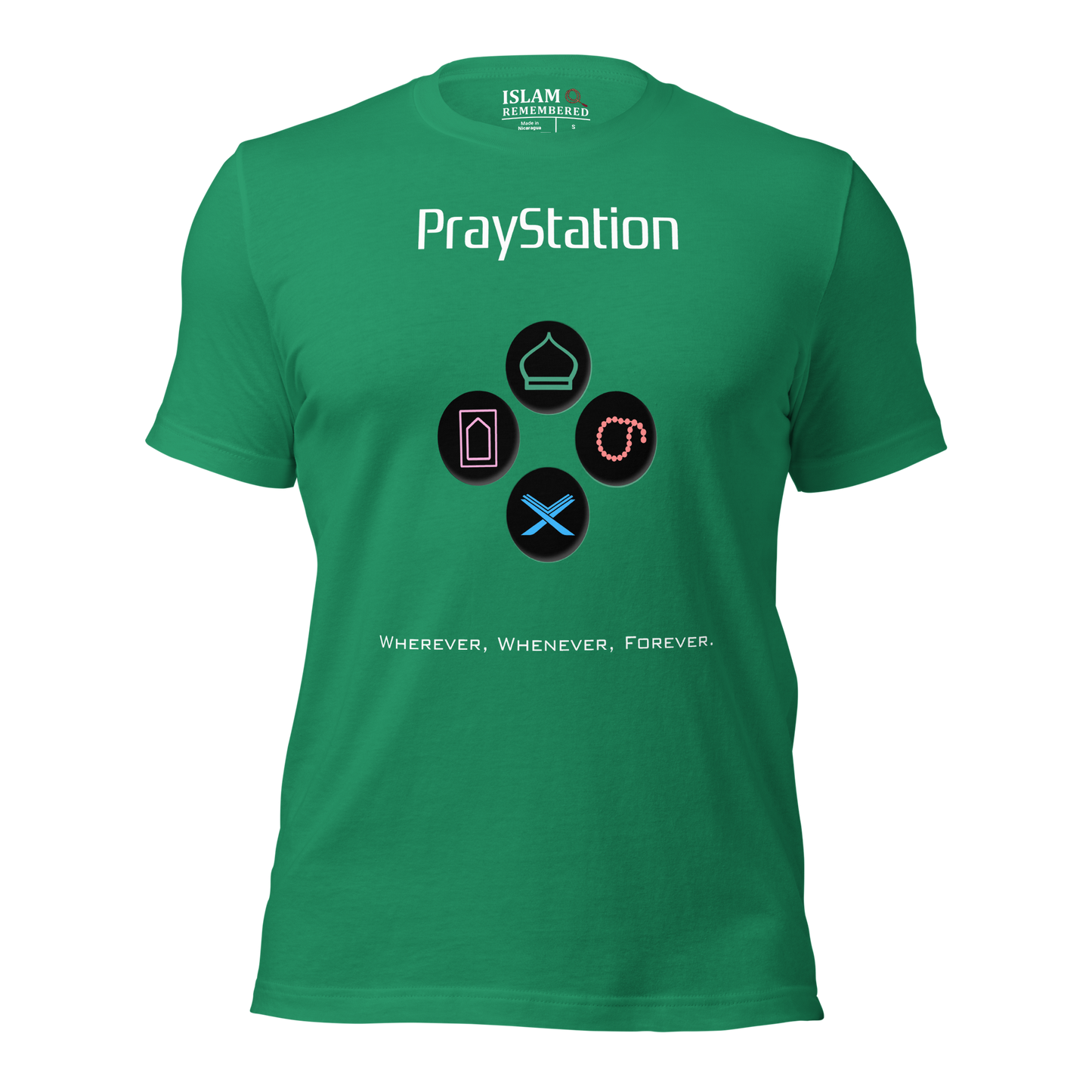 ADULT T-Shirt - PRAYSTATION (Medium/Front/Back) - White