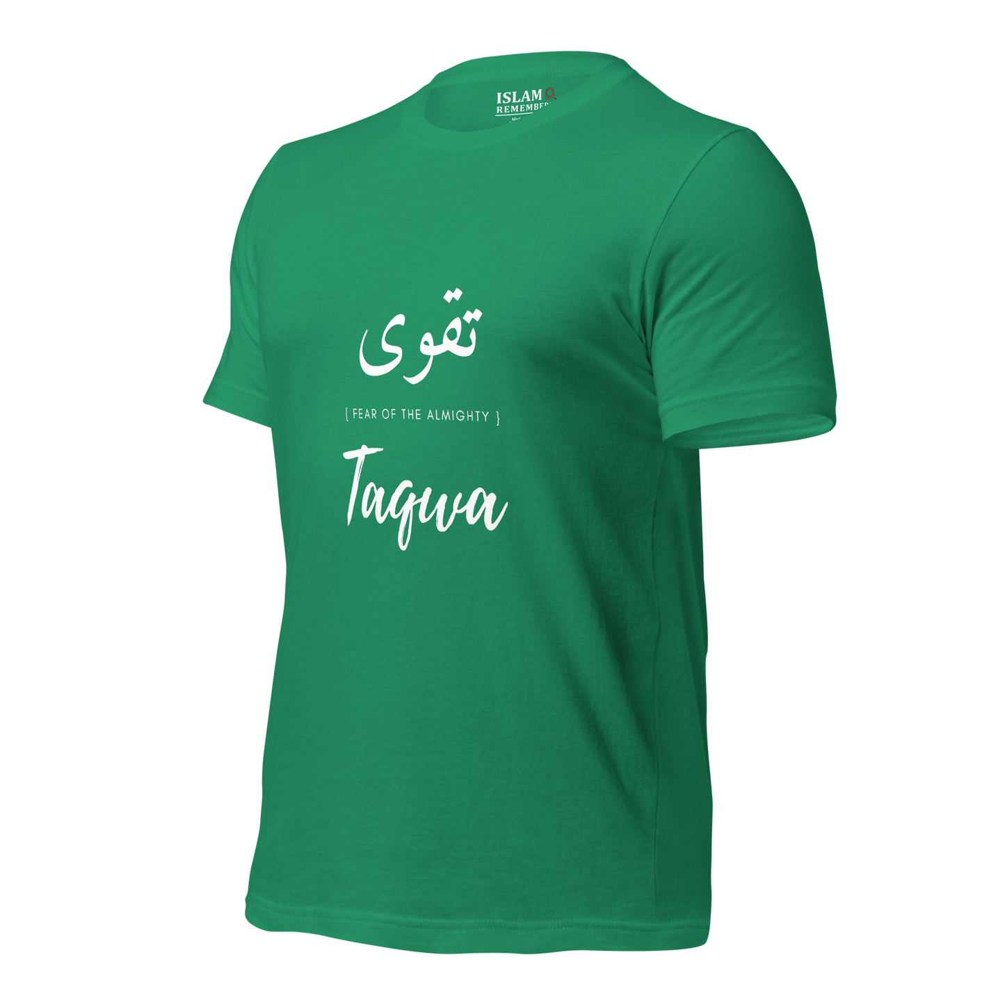 ADULT T-Shirt - TAQWA (FEAR OF THE ALMIGHTY) Arabic/English - White