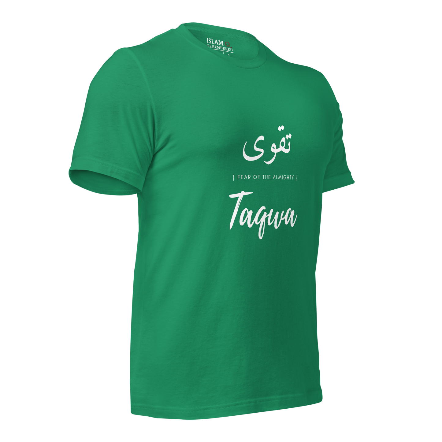 ADULT T-Shirt - TAQWA (FEAR OF THE ALMIGHTY) Arabic/English - White