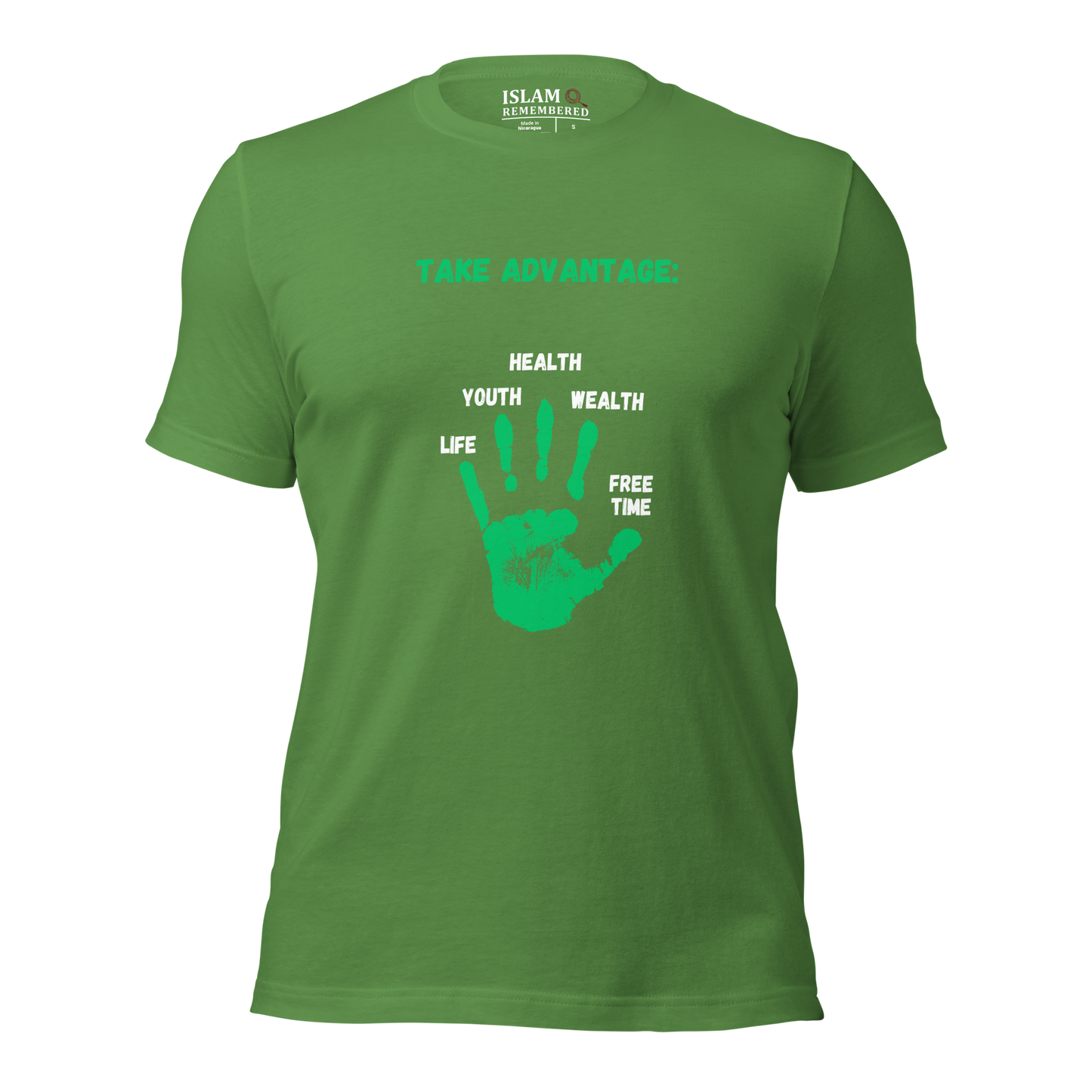 ADULT T-Shirt - ADVANTAGE BEFORE (Front/Back) - Green/White