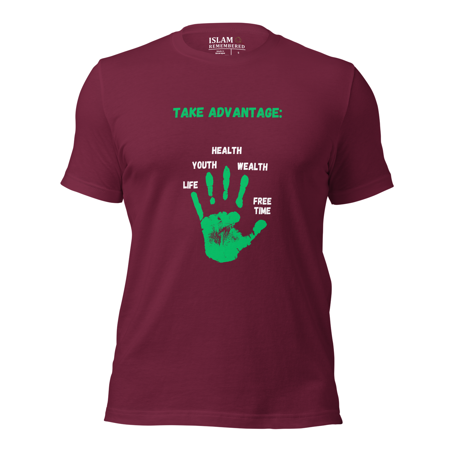 ADULT T-Shirt - ADVANTAGE BEFORE (Front/Back) - Green/White