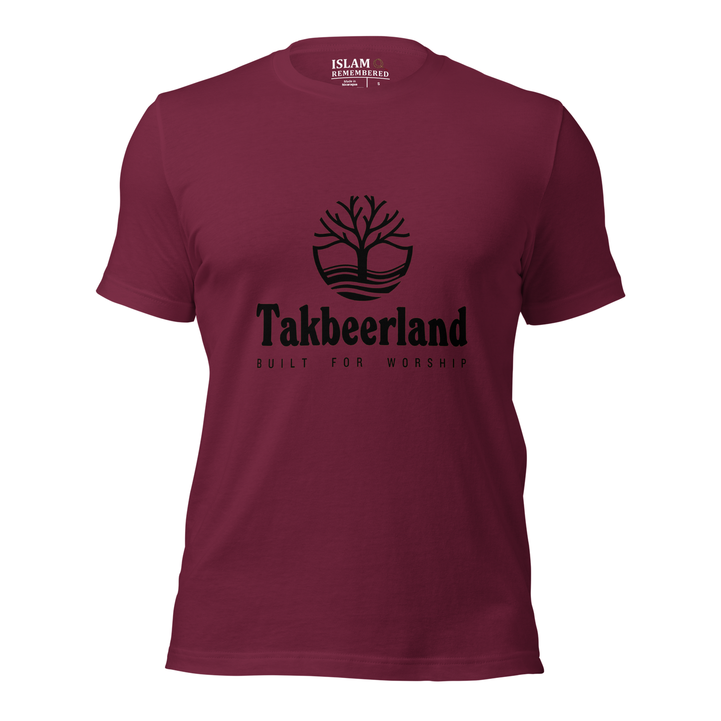 ADULT T-Shirt - TAKBEERLAND FULL LOGO (Centered/Medium) - Black