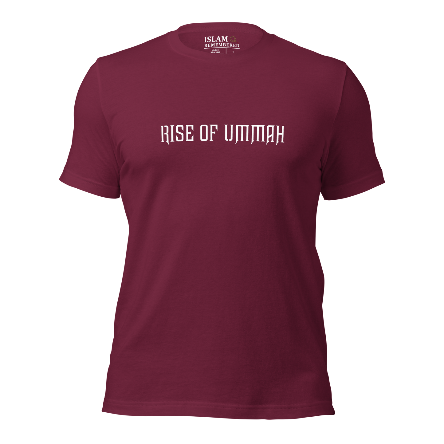 ADULT T-Shirt - RISE OF UMMAH (Large Back Wings) - Silver/White