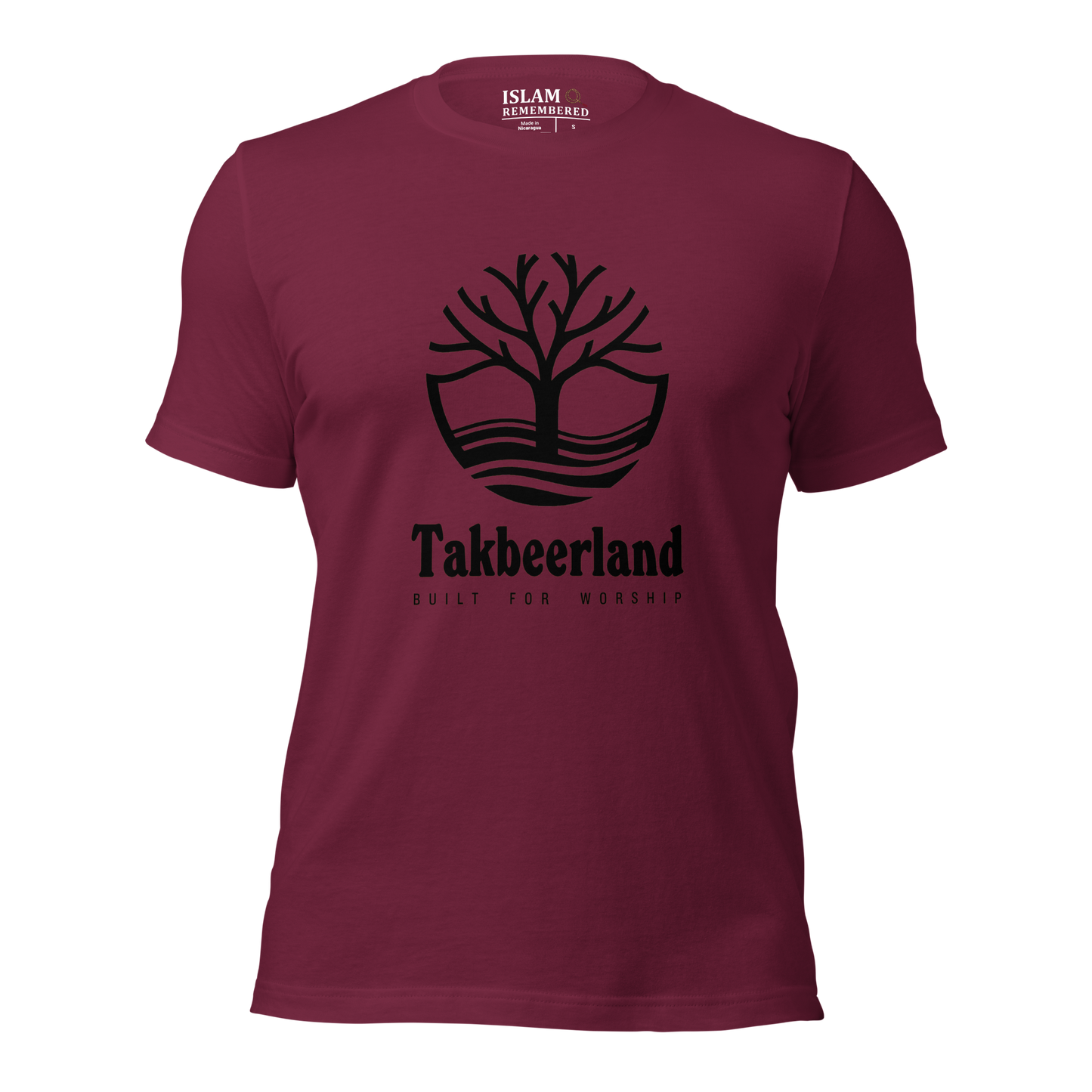 ADULT T-Shirt - TAKBEERLAND FULL LOGO (Centered/Large) - Black