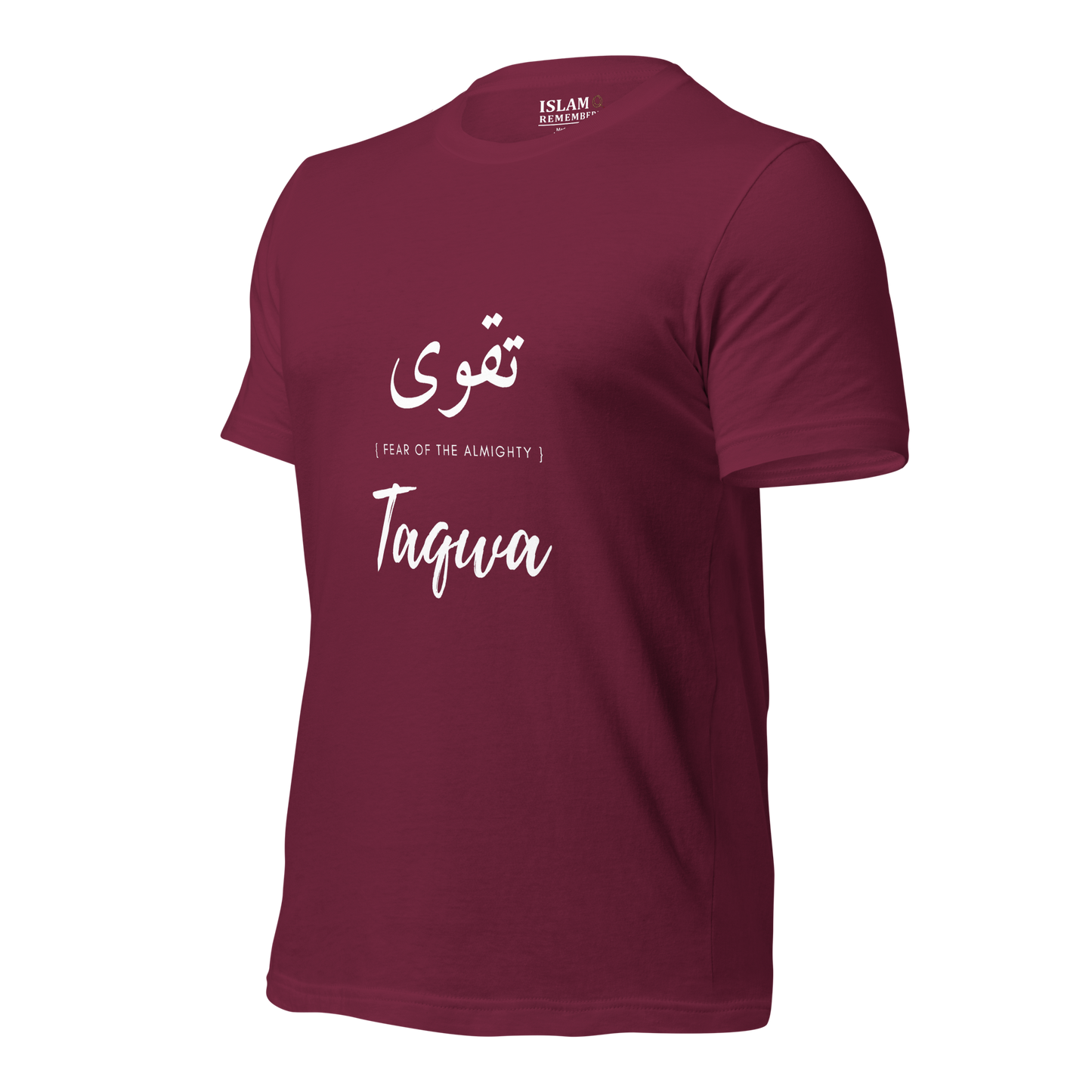 ADULT T-Shirt - TAQWA (FEAR OF THE ALMIGHTY) Arabic/English - White