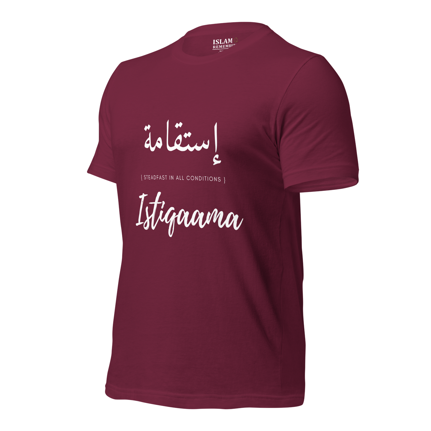 ADULT T-Shirt - ISTIQAAMA (STEADFAST) Arabic/English - White