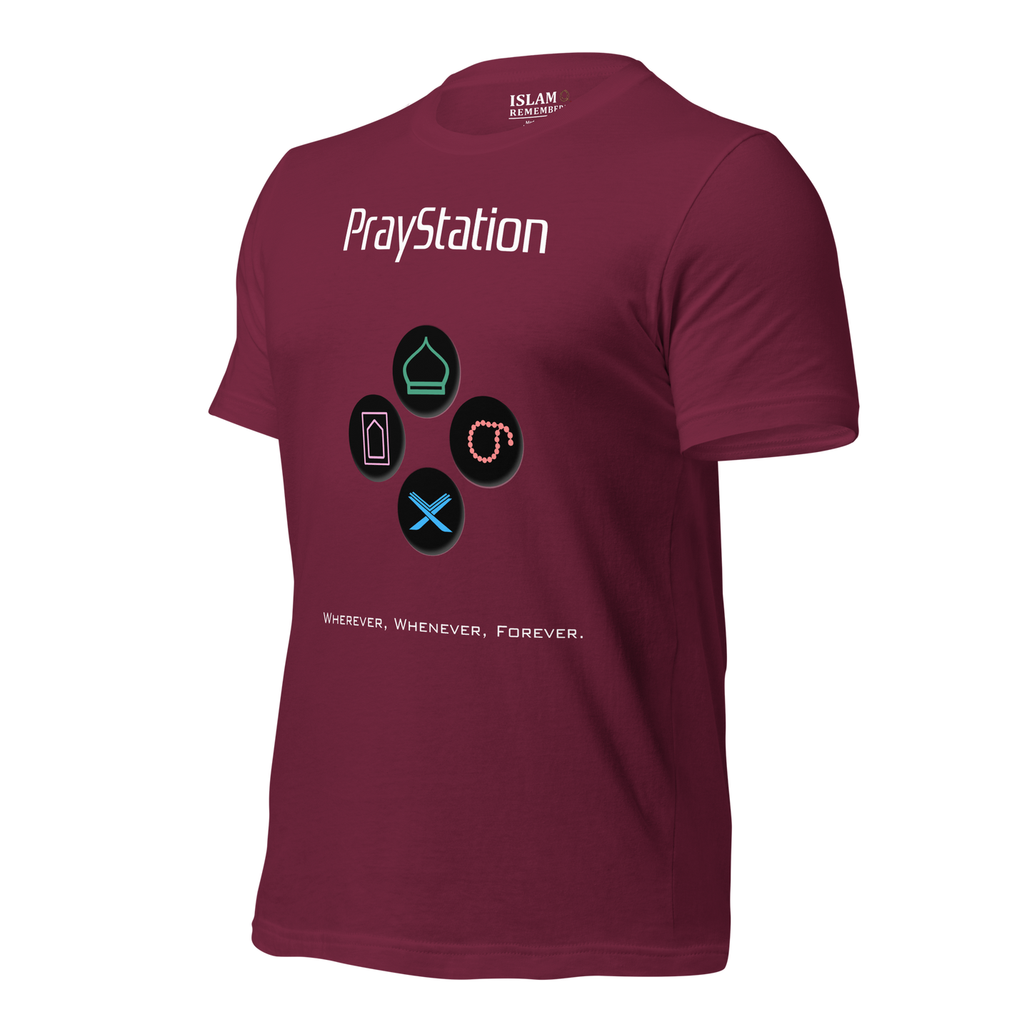 ADULT T-Shirt - PRAYSTATION (Medium/Front/Back) - White