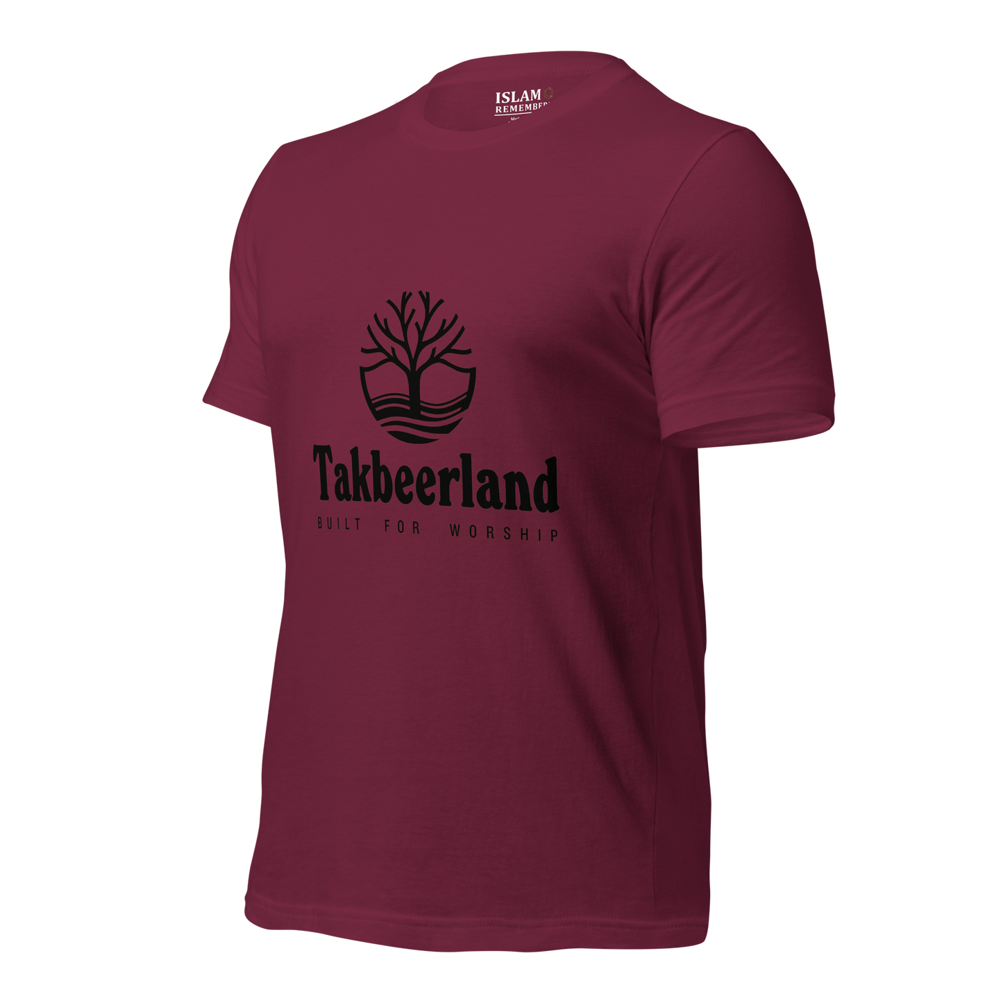 ADULT T-Shirt - TAKBEERLAND FULL LOGO (Centered/Medium) - Black