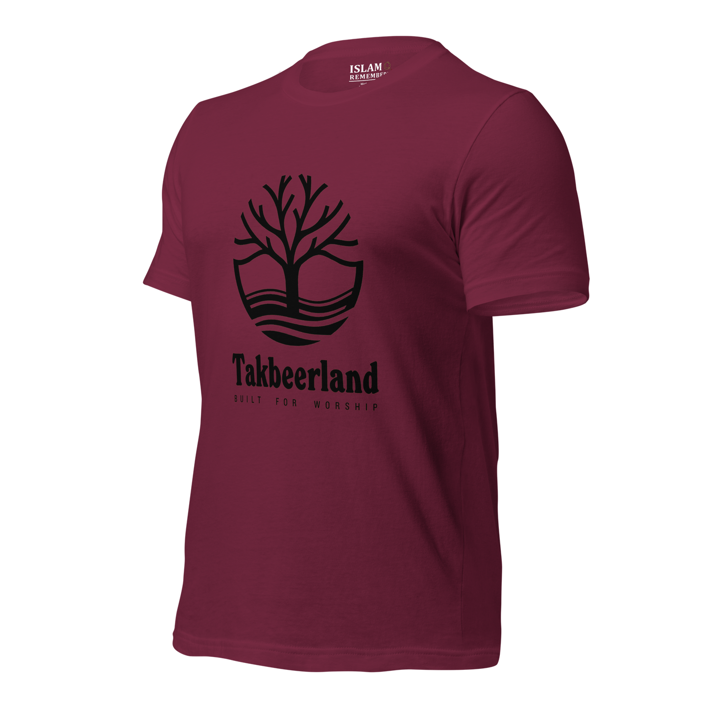 ADULT T-Shirt - TAKBEERLAND FULL LOGO (Centered/Large) - Black