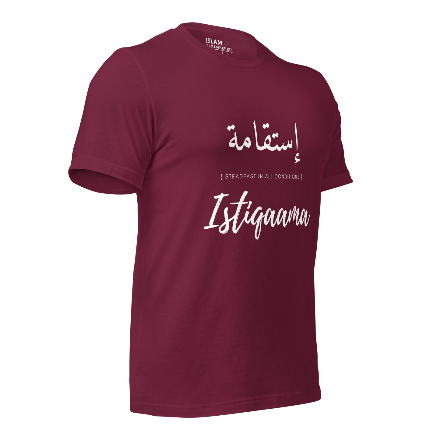 ADULT T-Shirt - ISTIQAAMA (STEADFAST) Arabic/English - White