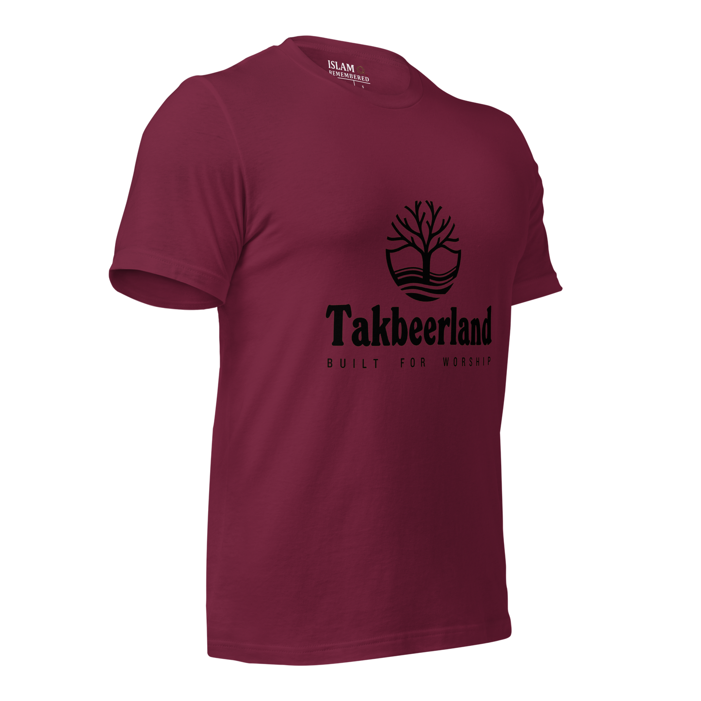 ADULT T-Shirt - TAKBEERLAND FULL LOGO (Centered/Medium) - Black