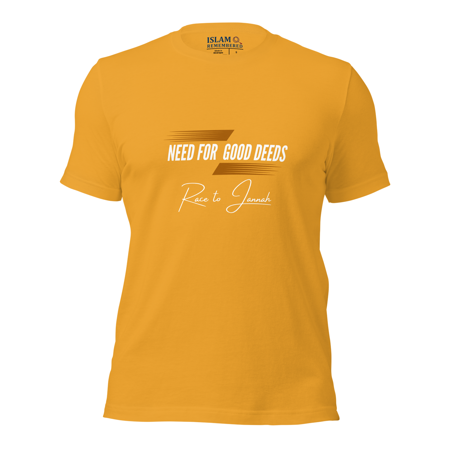 ADULT T-Shirt - NEED FOR GOOD DEEDS - White/Orange