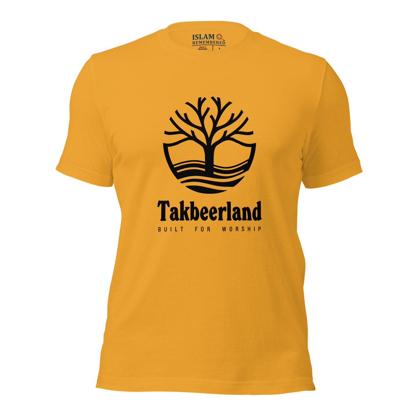 ADULT T-Shirt - TAKBEERLAND FULL LOGO (Centered/Large) - Black