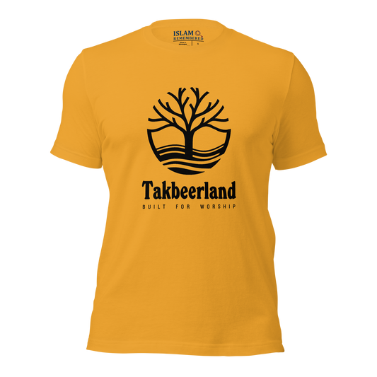 ADULT T-Shirt - TAKBEERLAND FULL LOGO (Centered/Large) - Black