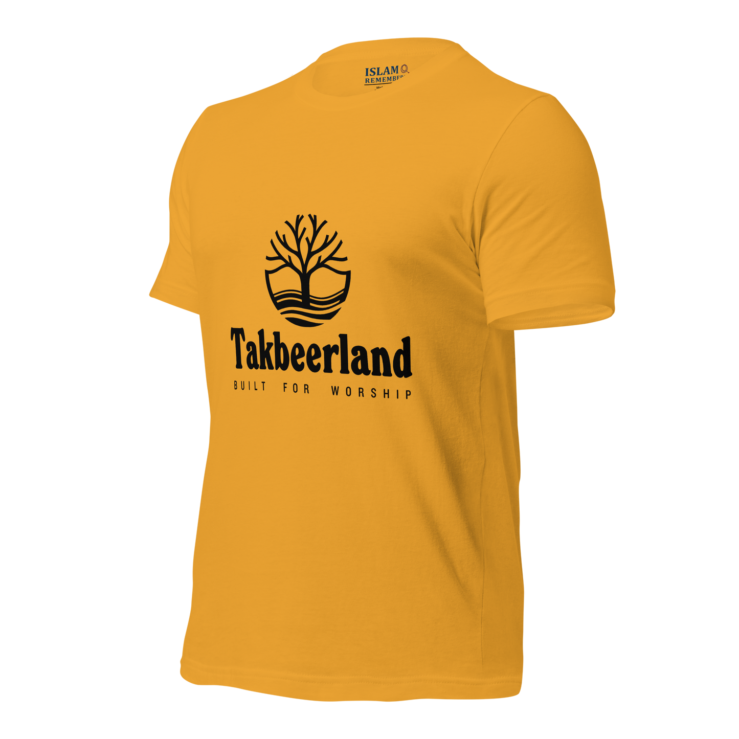 ADULT T-Shirt - TAKBEERLAND FULL LOGO (Centered/Medium) - Black