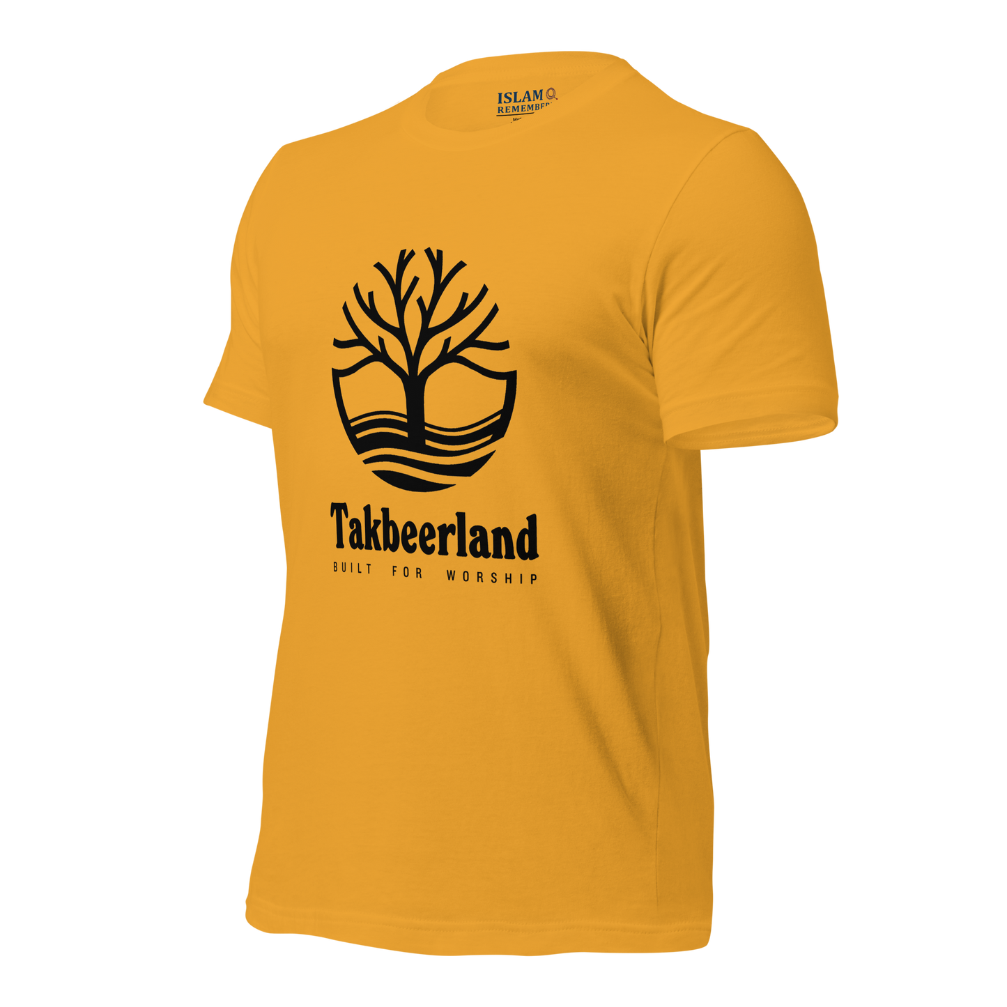 ADULT T-Shirt - TAKBEERLAND FULL LOGO (Centered/Large) - Black