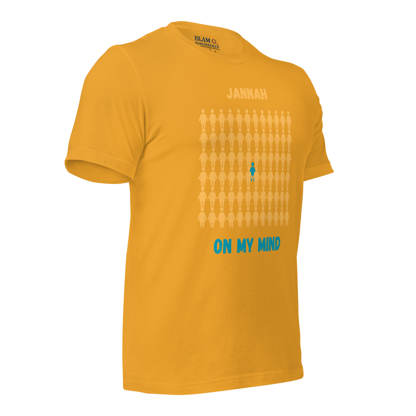 MEN's T-Shirt - JANNAH ON MY MIND - Gold/Blue/Blue