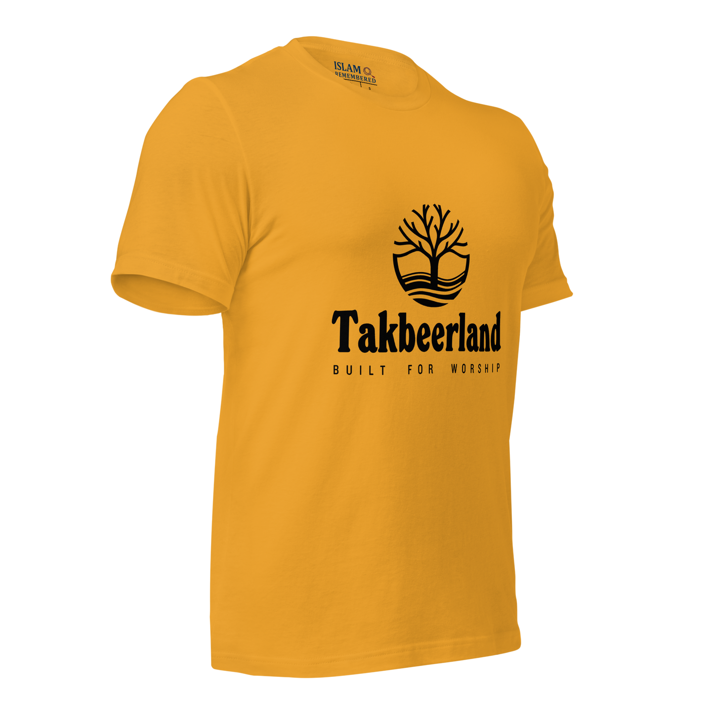 ADULT T-Shirt - TAKBEERLAND FULL LOGO (Centered/Medium) - Black