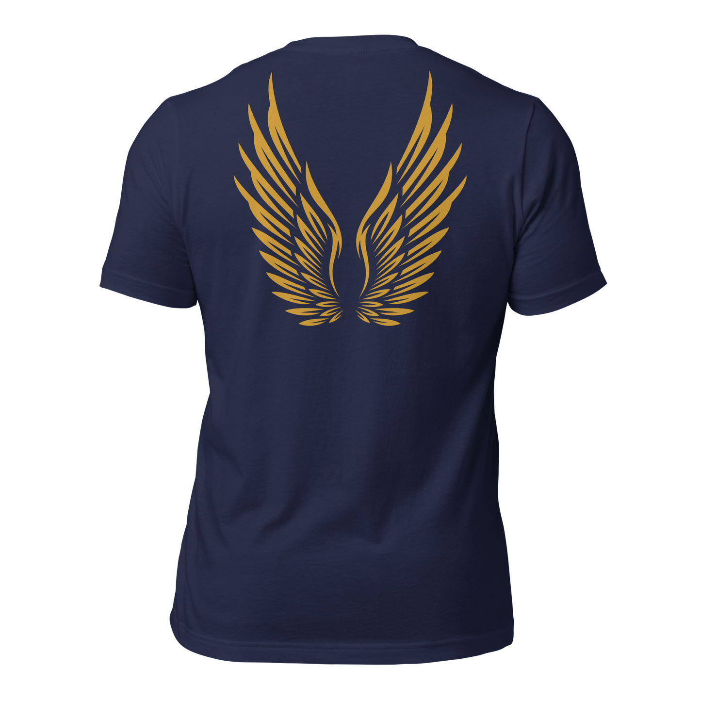 ADULT T-Shirt - RISE OF UMMAH (Large Back Wings) - Gold/White