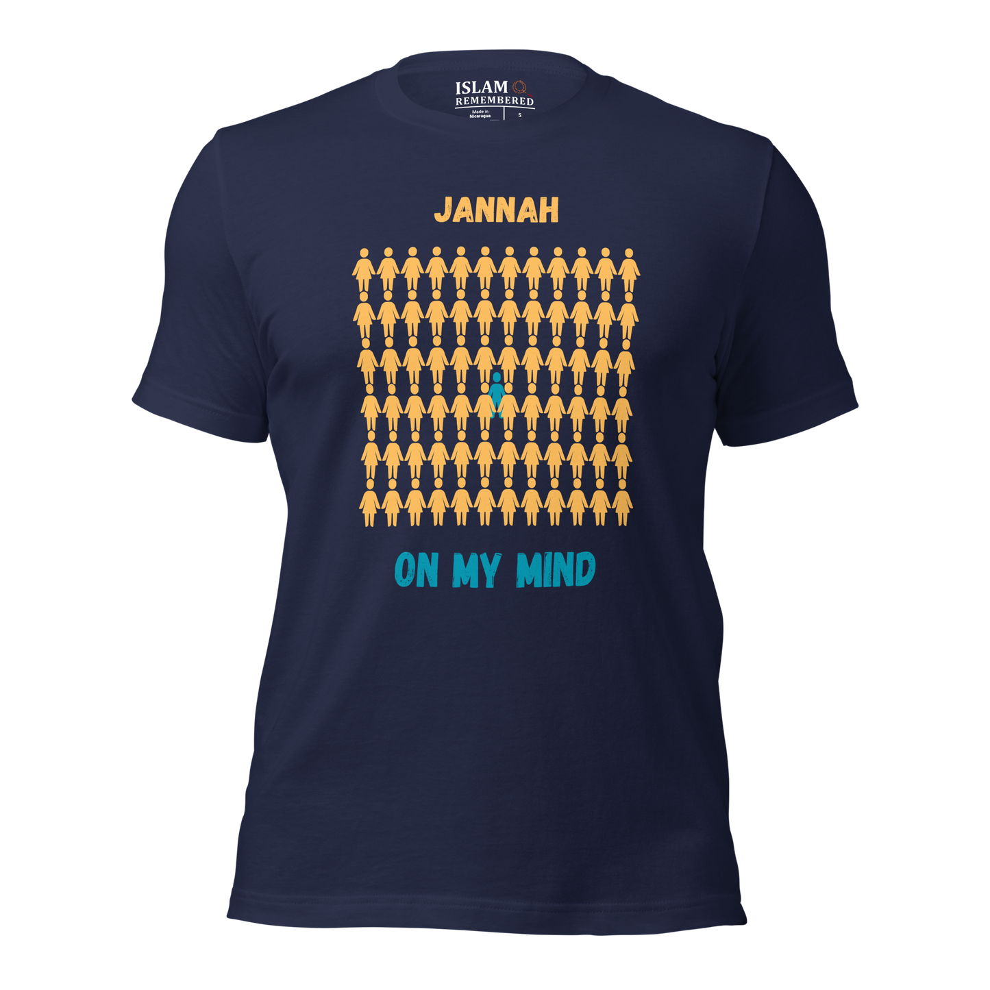 MEN's T-Shirt - JANNAH ON MY MIND - Gold/Blue/Blue
