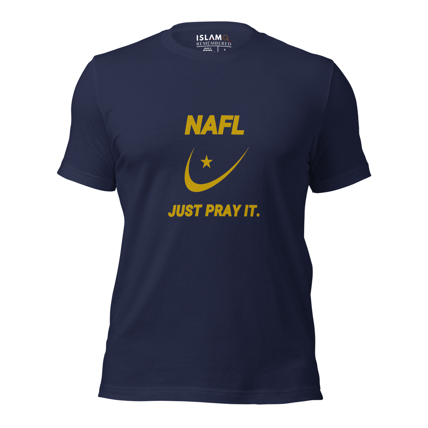 ADULT T-Shirt - NAFL JUST PRAY IT w/ Logo - Gold