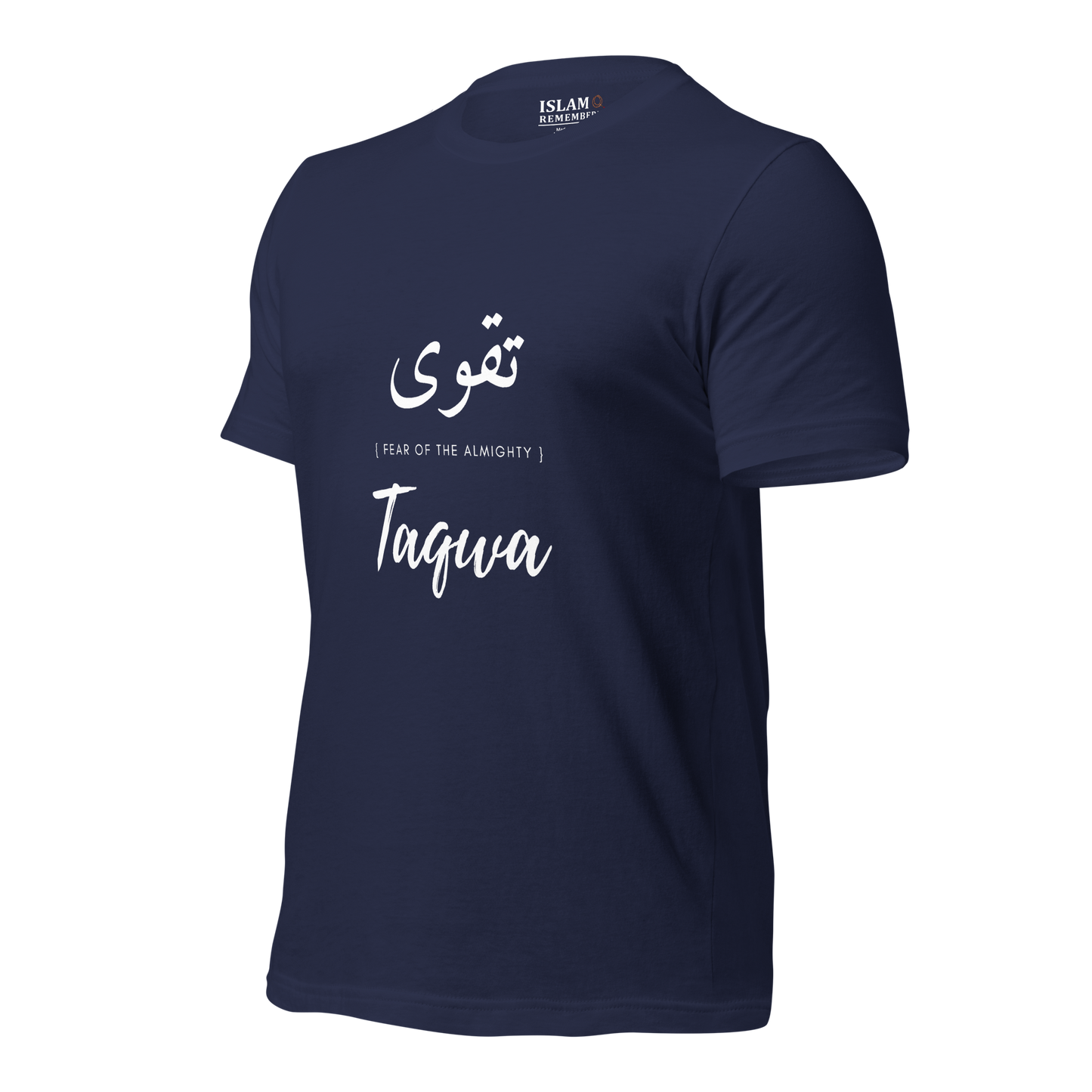 ADULT T-Shirt - TAQWA (FEAR OF THE ALMIGHTY) Arabic/English - White