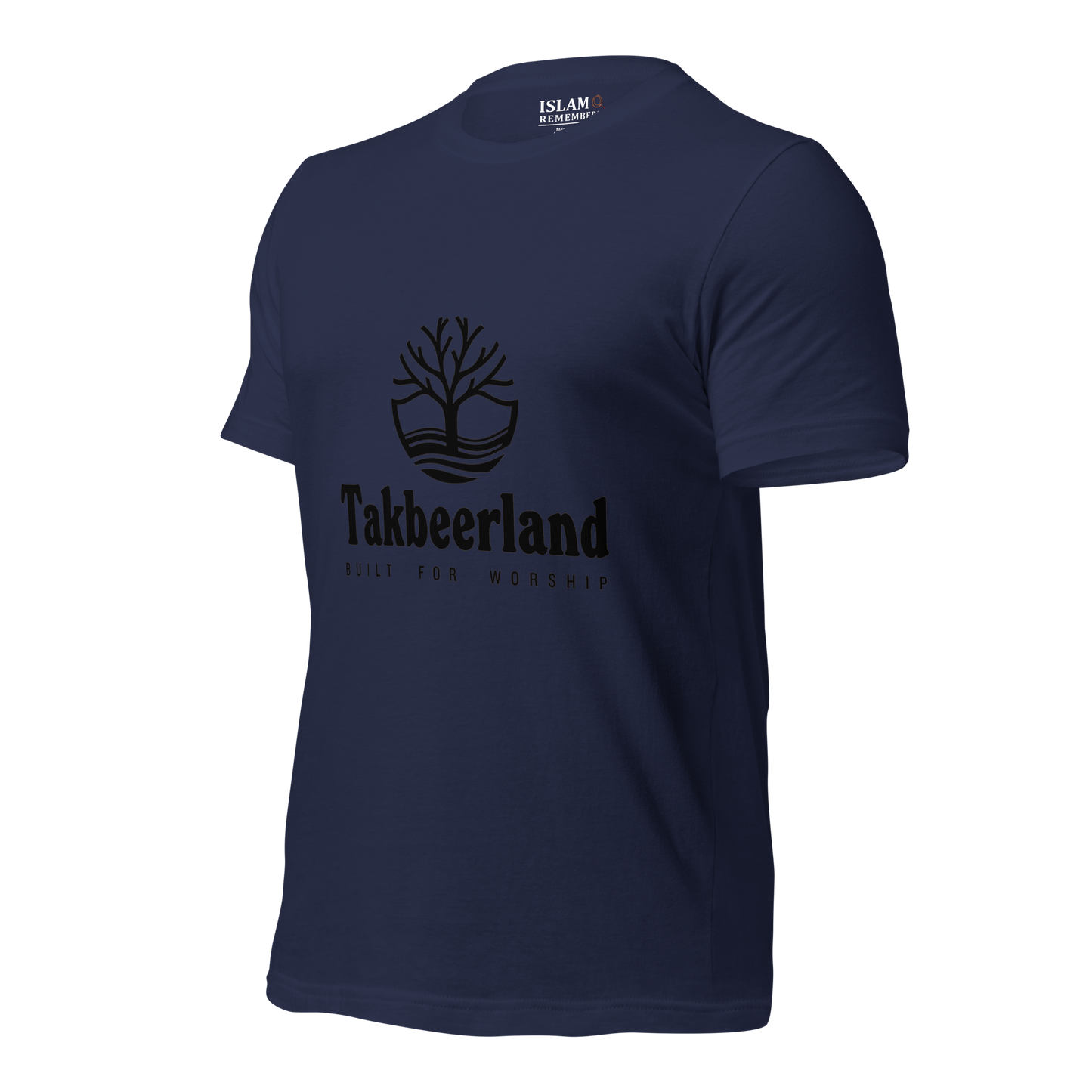 ADULT T-Shirt - TAKBEERLAND FULL LOGO (Centered/Medium) - Black