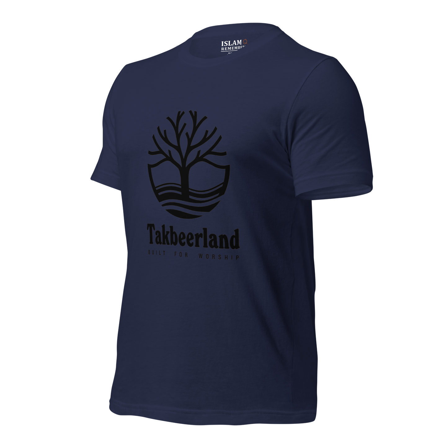 ADULT T-Shirt - TAKBEERLAND FULL LOGO (Centered/Large) - Black