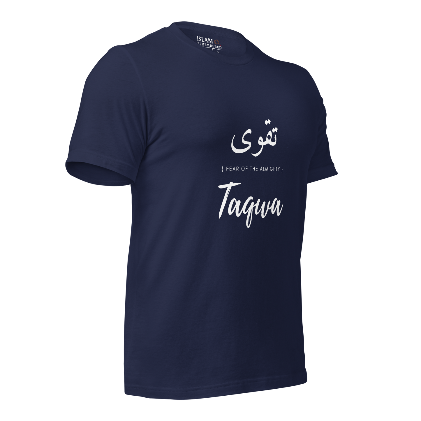 ADULT T-Shirt - TAQWA (FEAR OF THE ALMIGHTY) Arabic/English - White