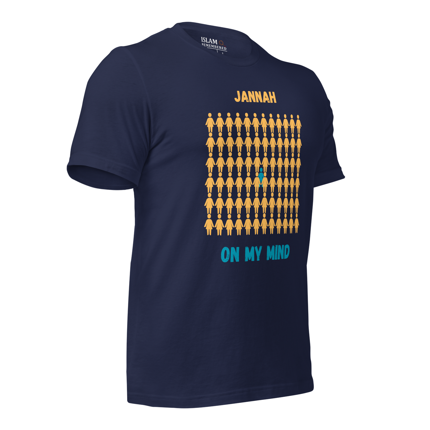 MEN's T-Shirt - JANNAH ON MY MIND - Gold/Blue/Blue
