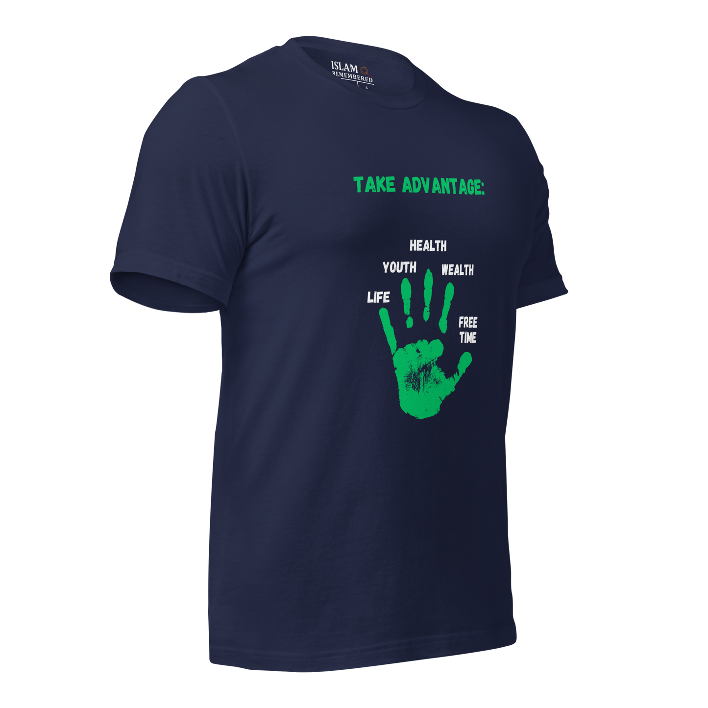 ADULT T-Shirt - ADVANTAGE BEFORE (Front/Back) - Green/White