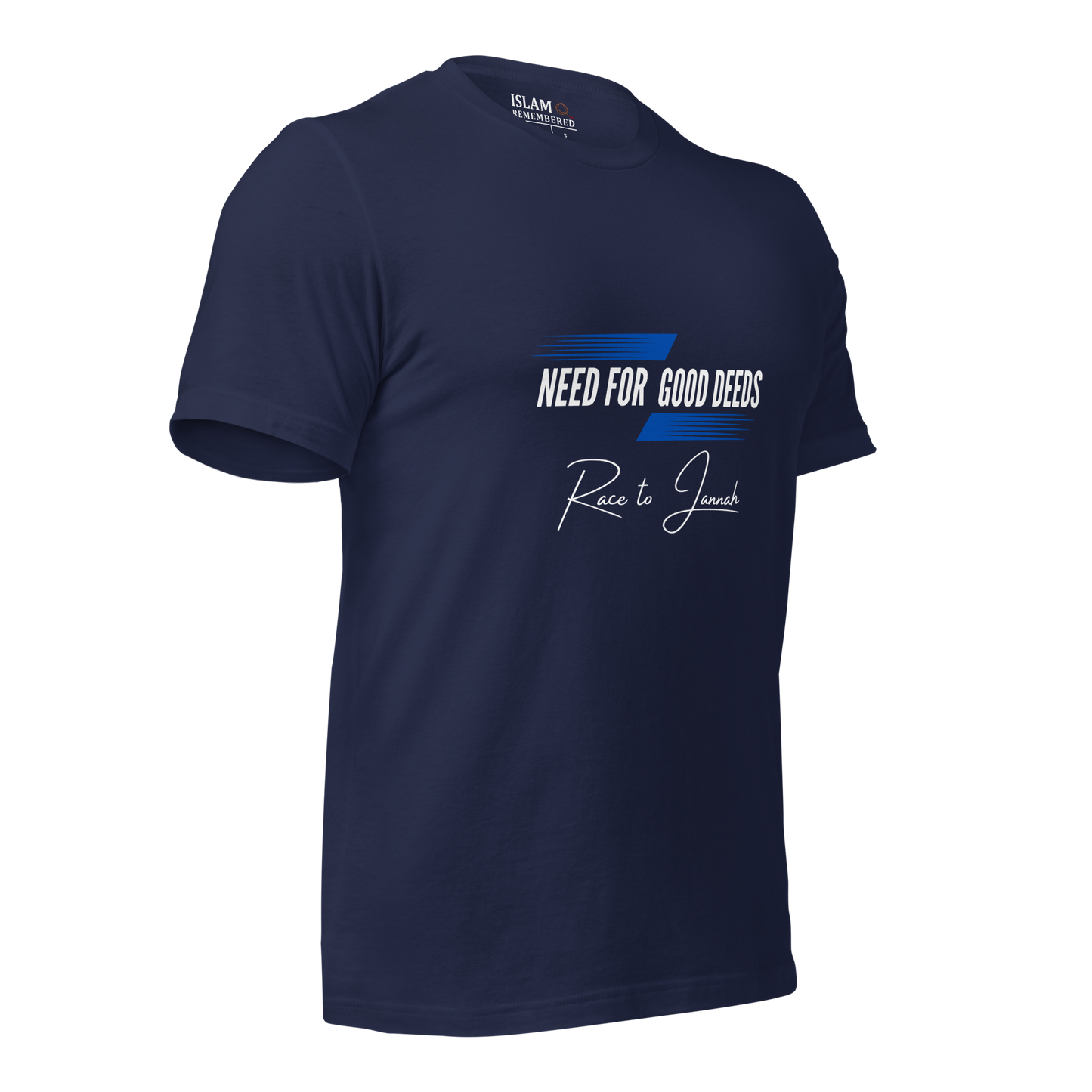 ADULT T-Shirt - NEED FOR GOOD DEEDS - White/Blue