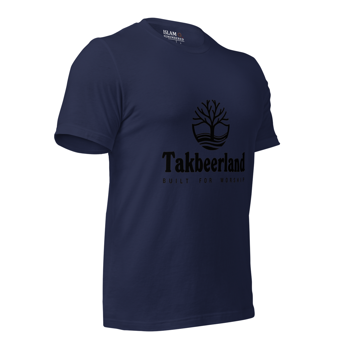 ADULT T-Shirt - TAKBEERLAND FULL LOGO (Centered/Medium) - Black
